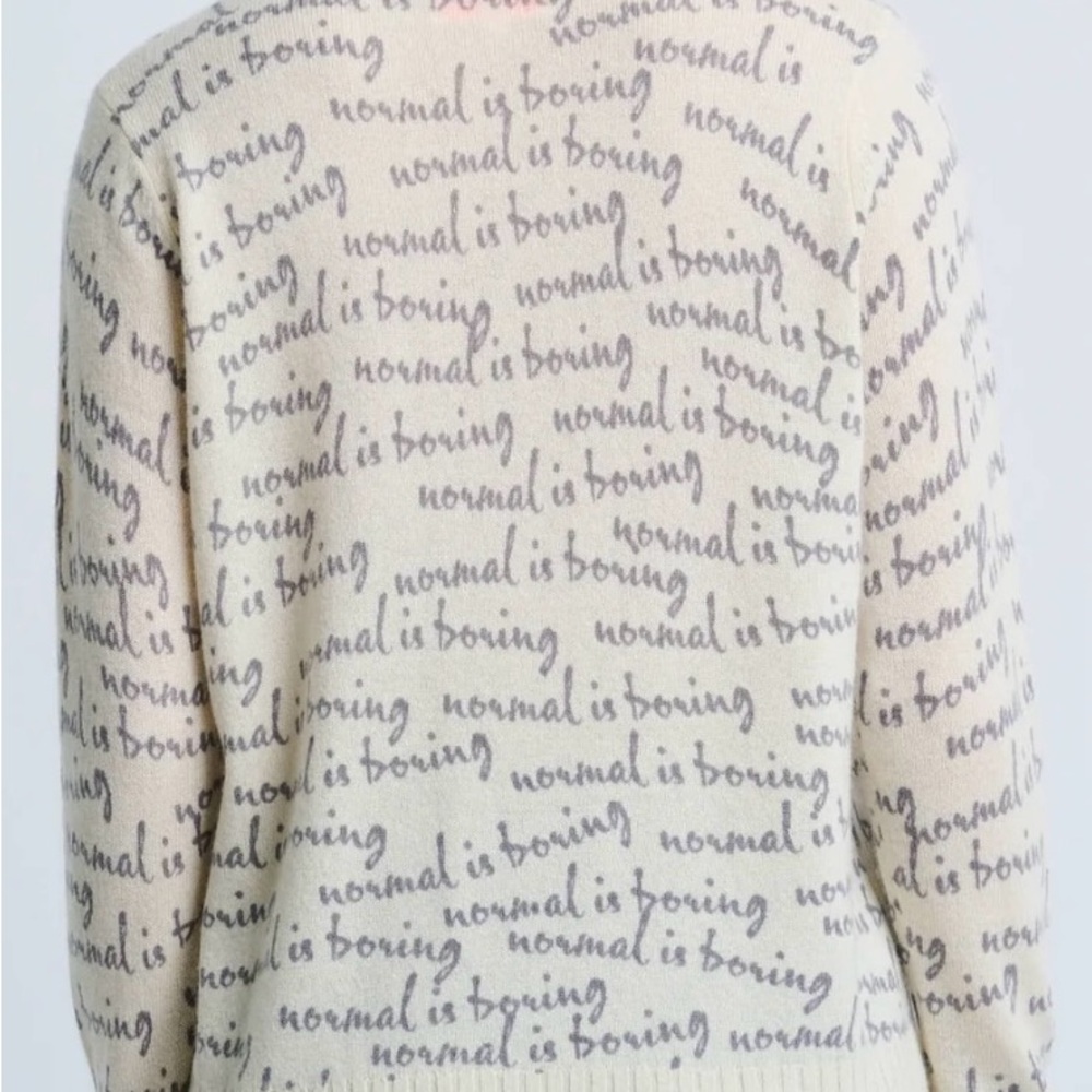 Lisa Todd Normal is Boring NWT Cashmere Sweater - Picture 4 of 7